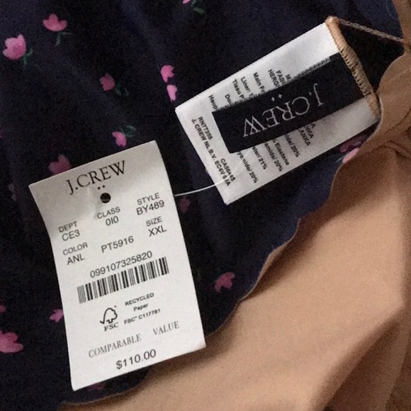 NWT- J. Crew Scalloped One-Shoulder One-Piece Swimsuit XXL - Picture 4 of 5